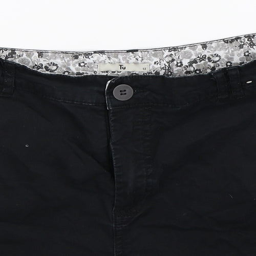 TU Womens Black   Chino Shorts Size 12