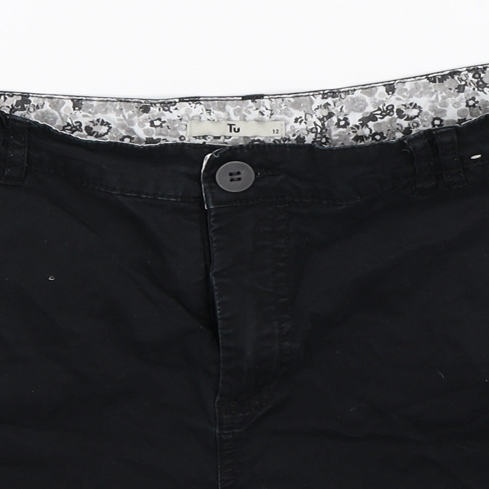 TU Womens Black   Chino Shorts Size 12