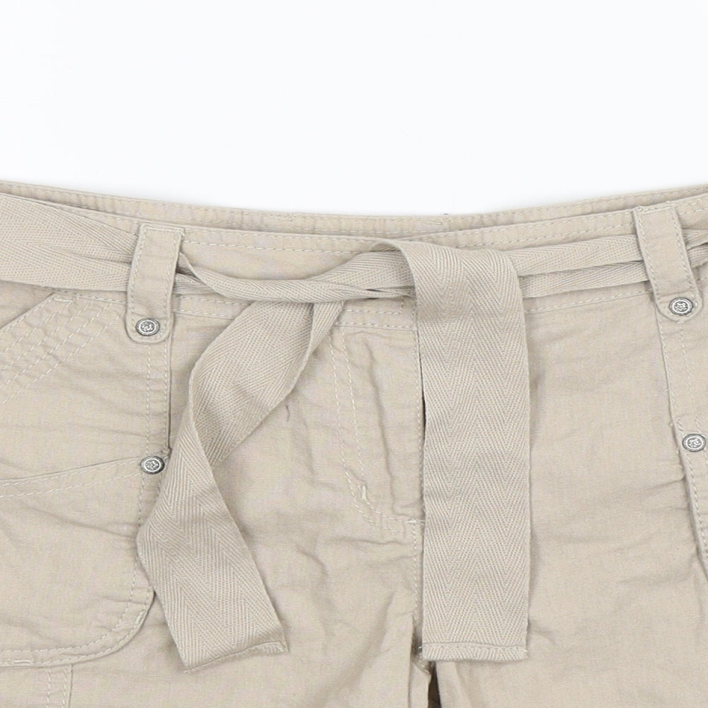 Dorothy Perkins Womens Grey  Canvas Bermuda Shorts Size 14