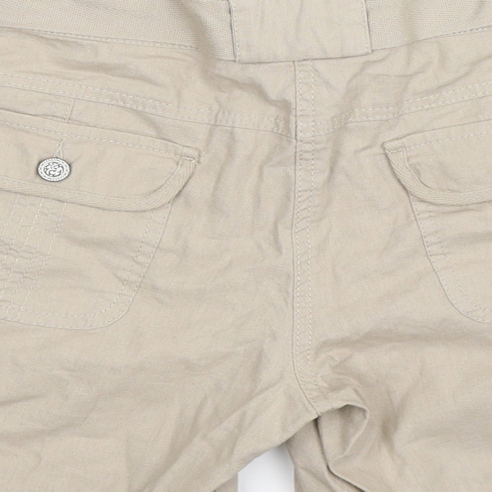 Dorothy Perkins Womens Grey  Canvas Bermuda Shorts Size 14