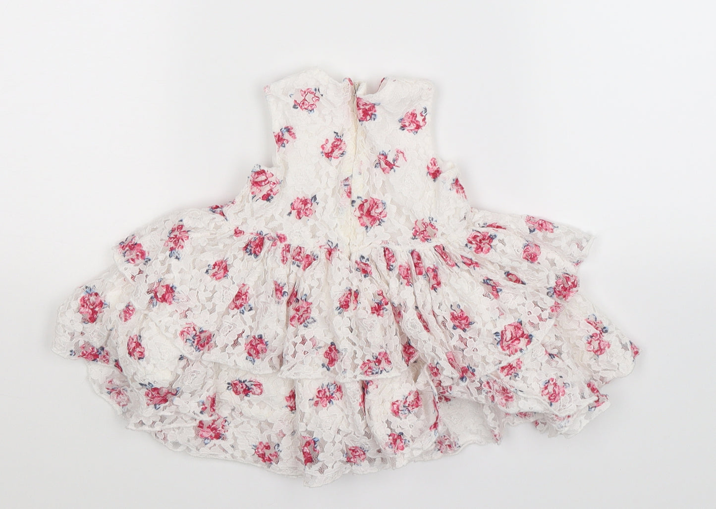 Matalan Girls White Floral  Fit & Flare  Size 3-6 Months