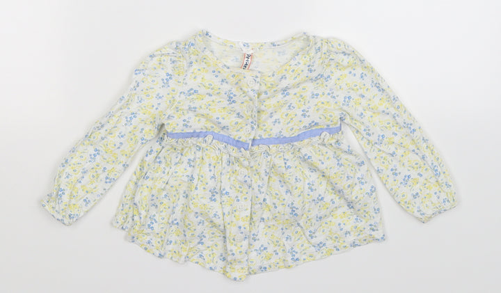 St Bernard Girls White Floral Fit & Flare Size 6-9 Months