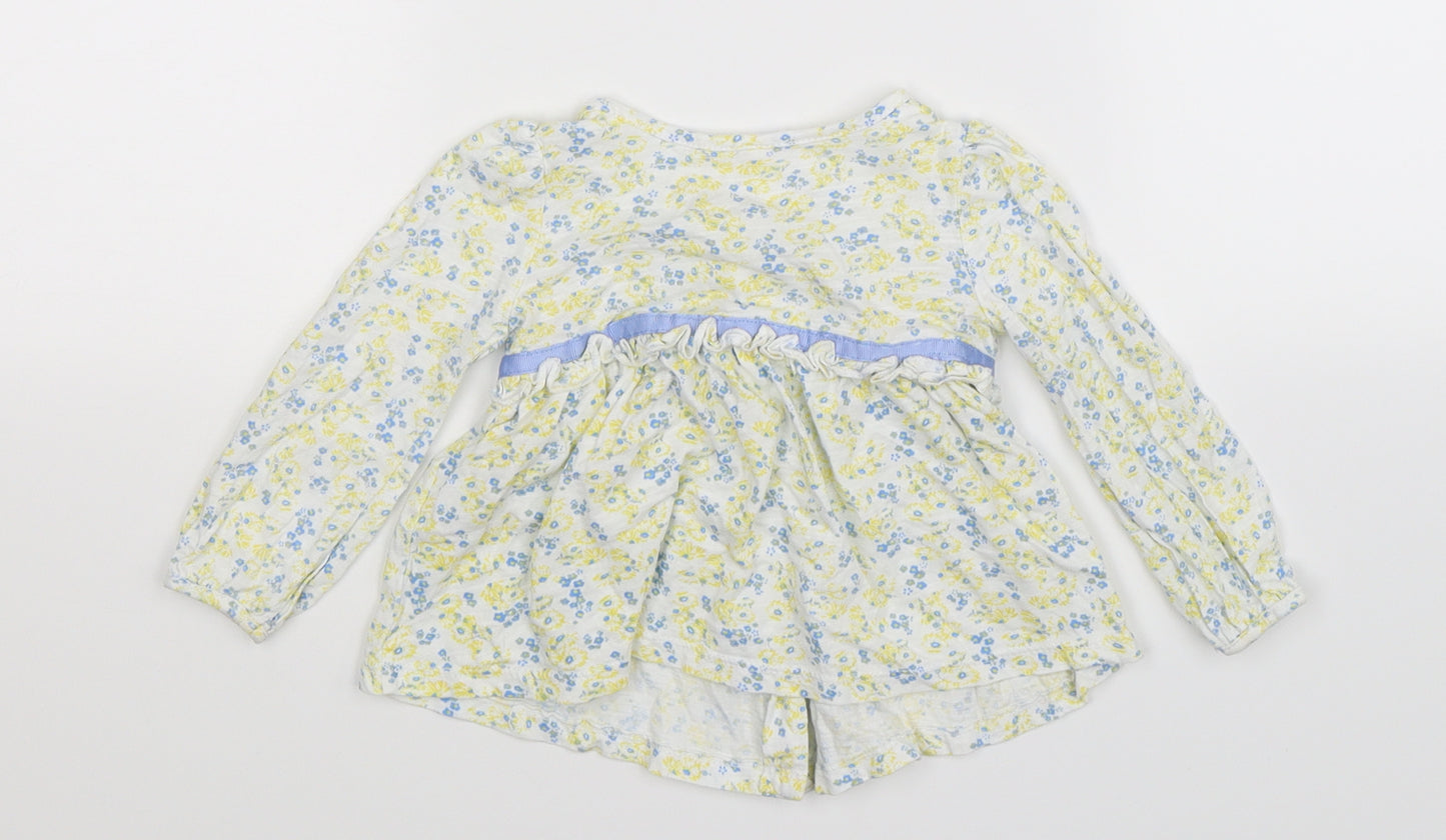 St Bernard Girls White Floral  Fit & Flare  Size 6-9 Months