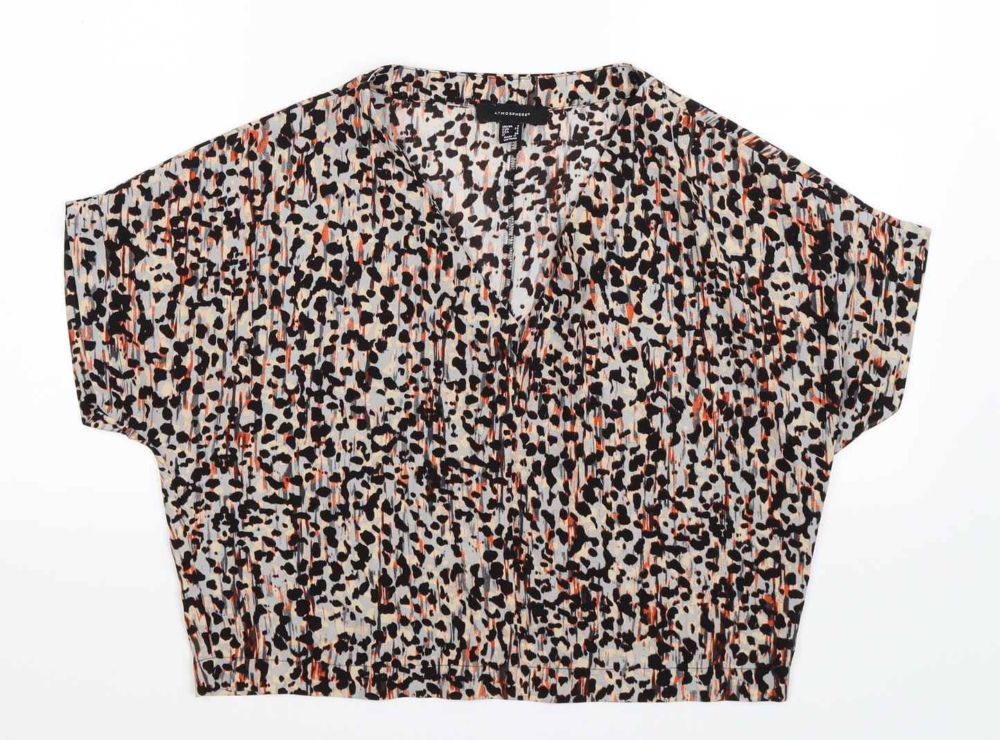 Atmosphere Womens Multicoloured Animal Print  Basic Blouse Size 6  - Oversized