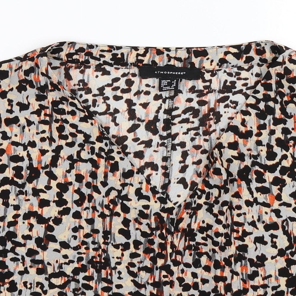 Atmosphere Womens Multicoloured Animal Print  Basic Blouse Size 6  - Oversized
