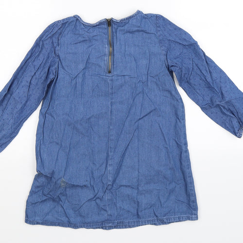 Lindex Girls Blue  Denim Shirt Dress  Size S