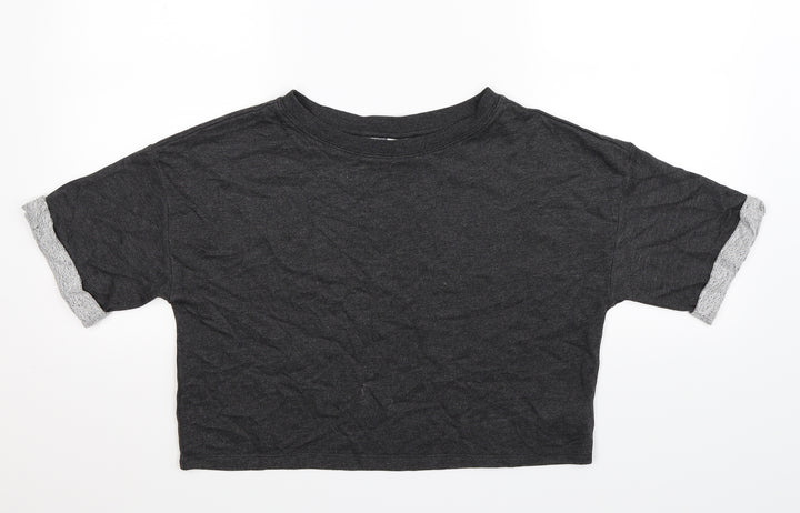 Divided Womens Grey Basic T-Shirt Size M
