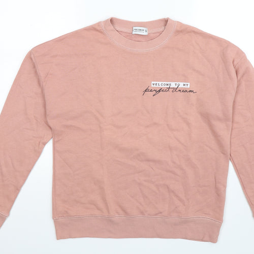 Pull&Bear Womens Beige   Pullover Sweatshirt Size XS  - Oversized
