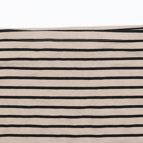 H&M Womens Beige Striped  Mini Skirt Size S