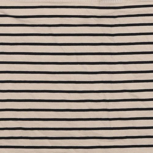 H&M Womens Beige Striped  Mini Skirt Size S