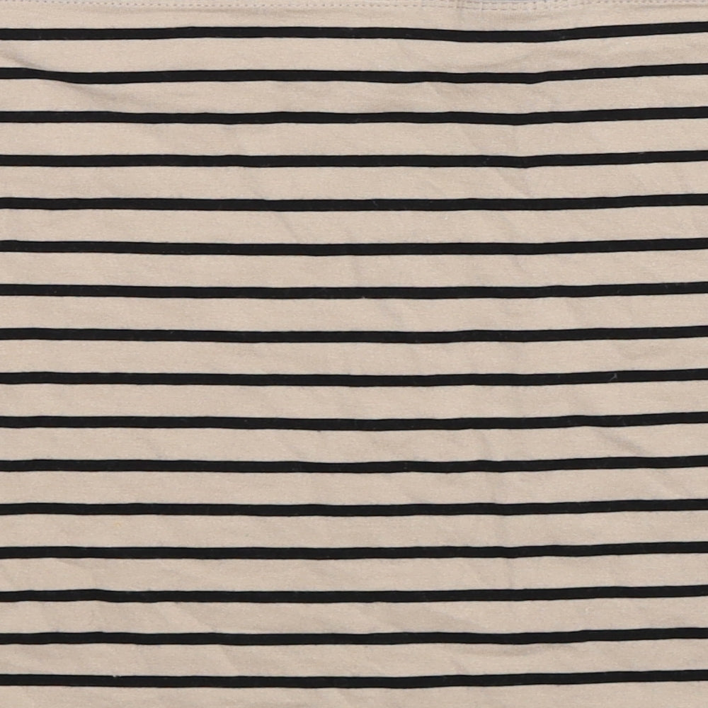 H&M Womens Beige Striped  Mini Skirt Size S