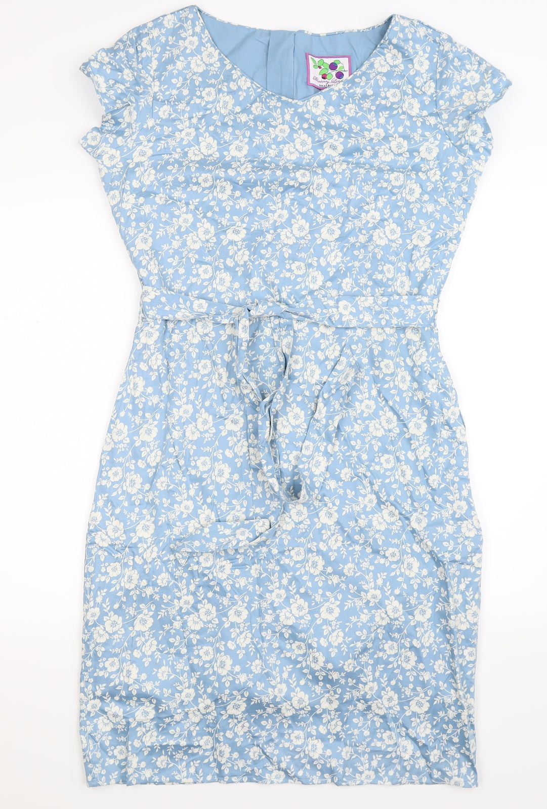 Blueberry Womens Blue Floral  Bodycon  Size 10