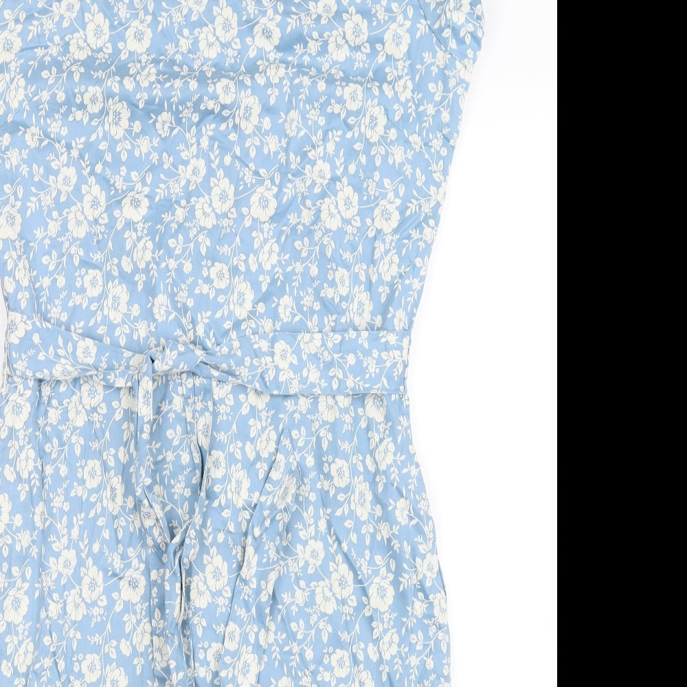 Blueberry Womens Blue Floral  Bodycon  Size 10