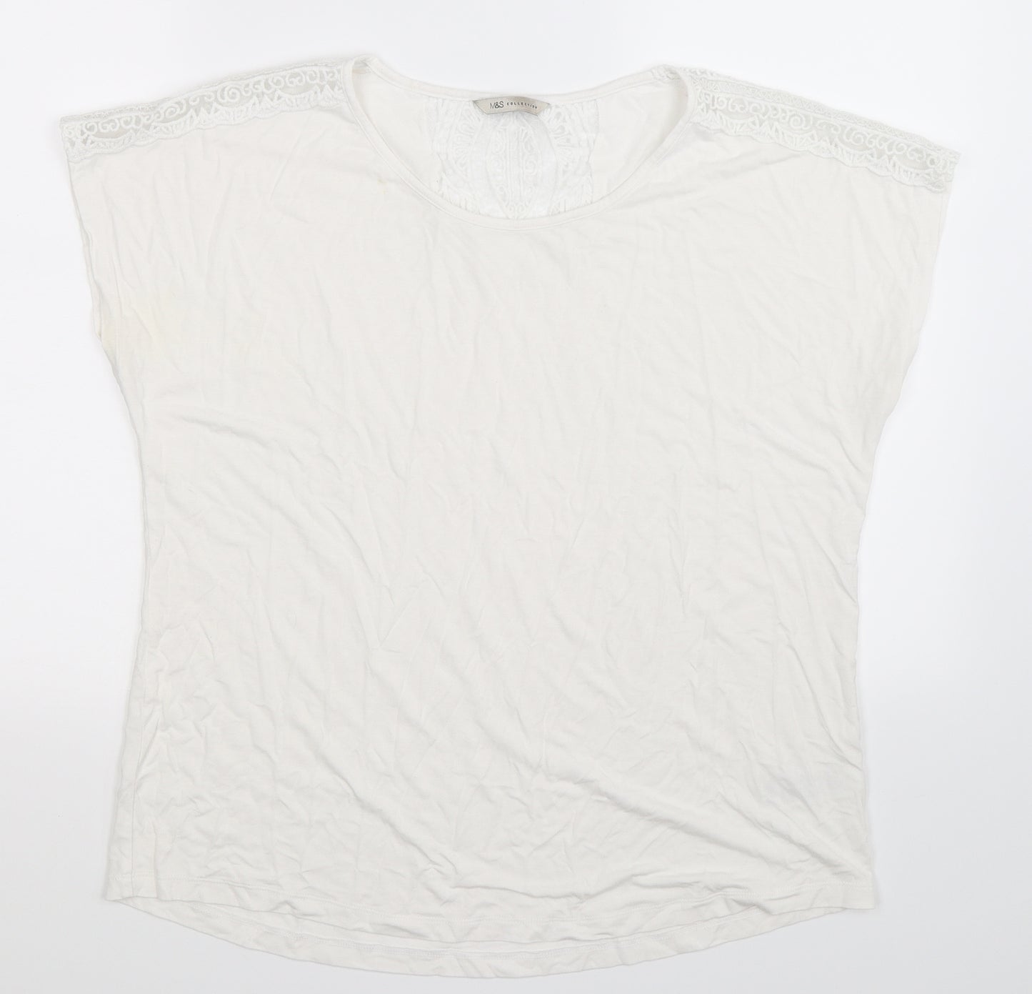 Marks and Spencer Womens White   Basic Tank Size 16