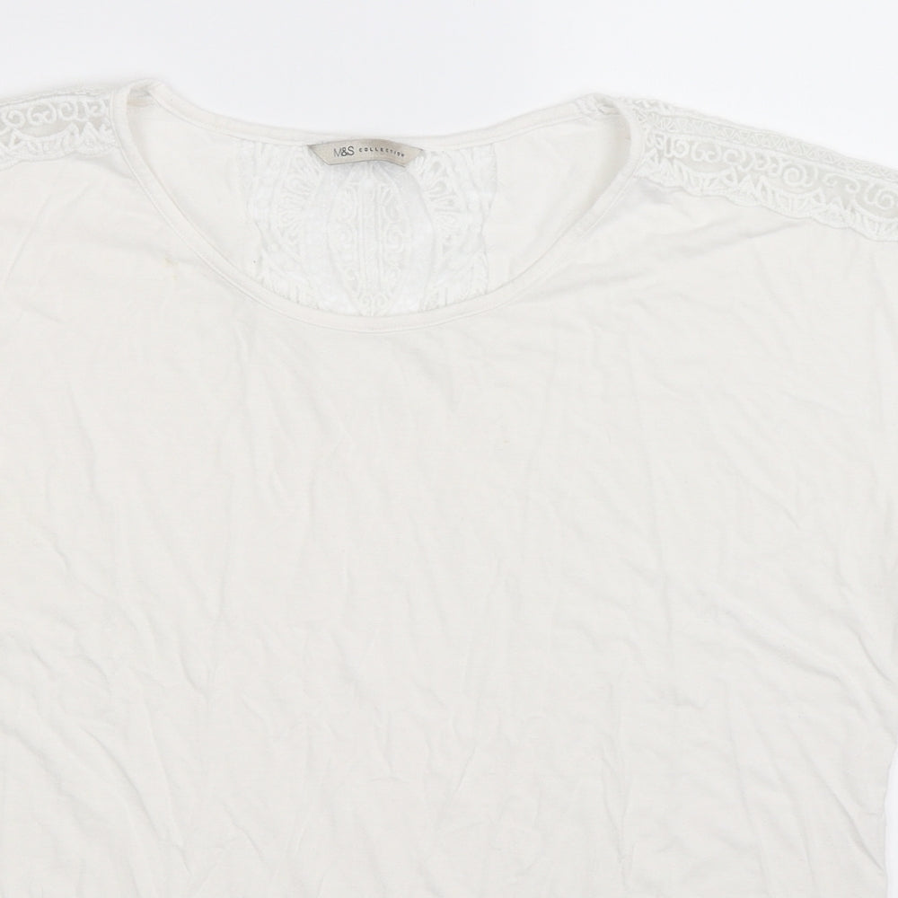 Marks and Spencer Womens White   Basic Tank Size 16