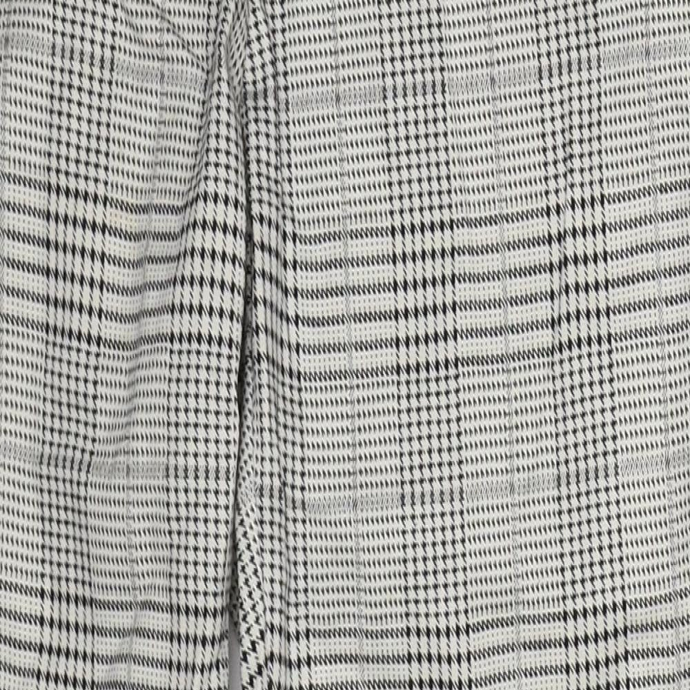 H&M Womens Multicoloured Check  Trousers  Size 10 L27 in