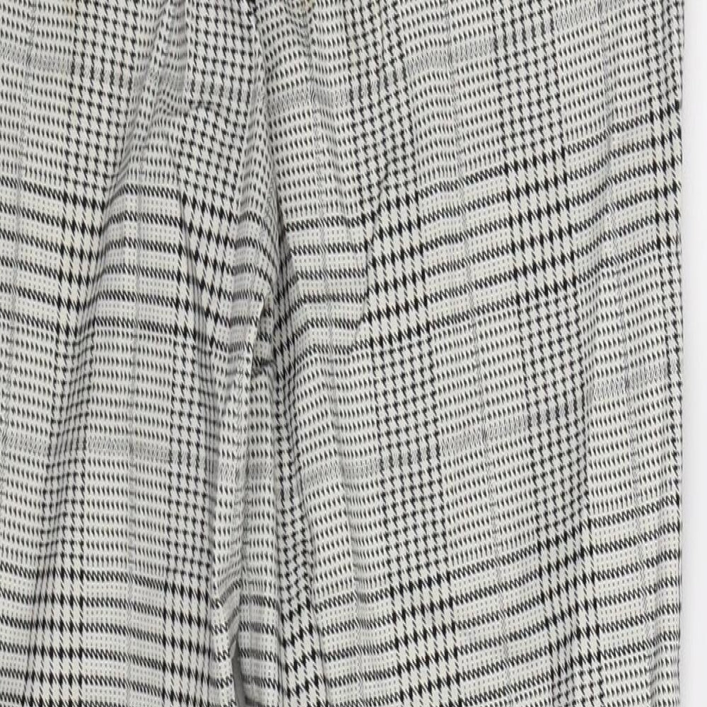 H&M Womens Multicoloured Check  Trousers  Size 10 L27 in