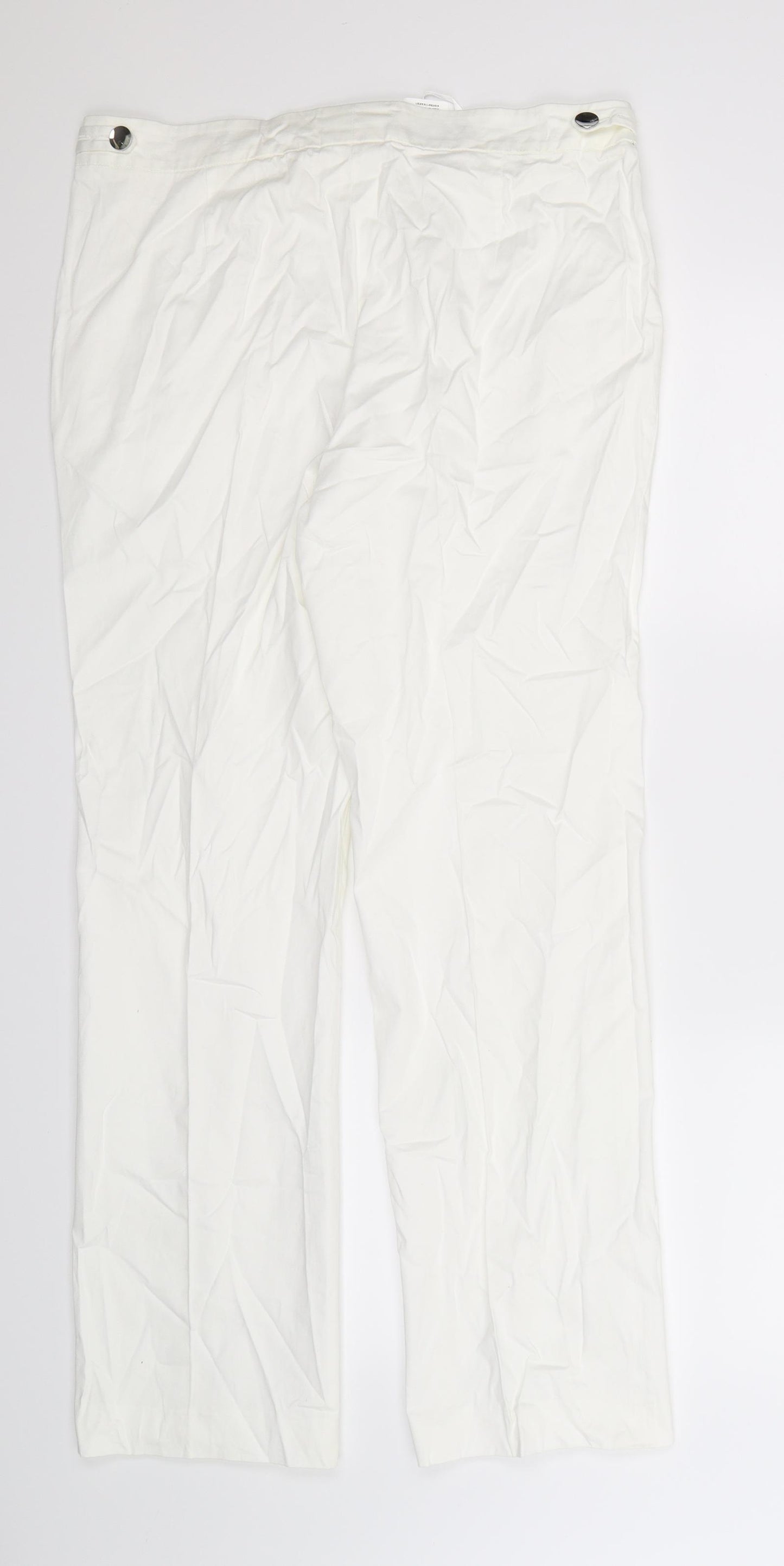 Peter Hahn Womens White   Trousers  Size 12 L30 in