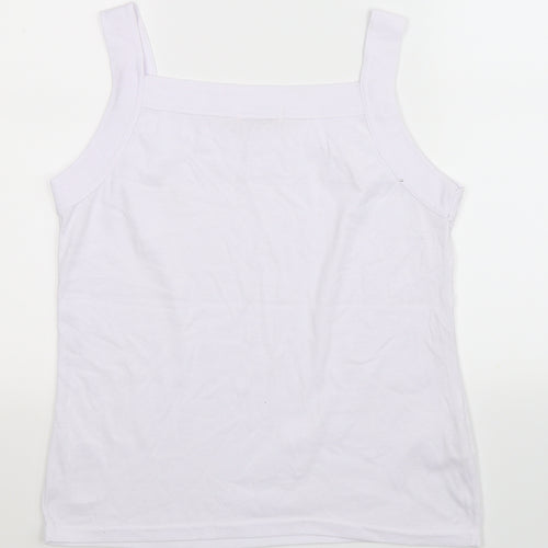 Guodil Womens White   Basic Tank Size XL
