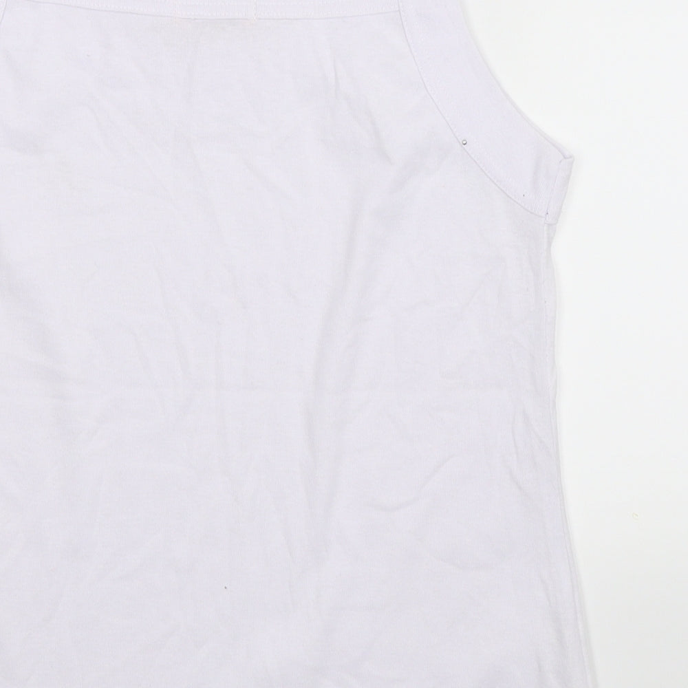 Guodil Womens White   Basic Tank Size XL