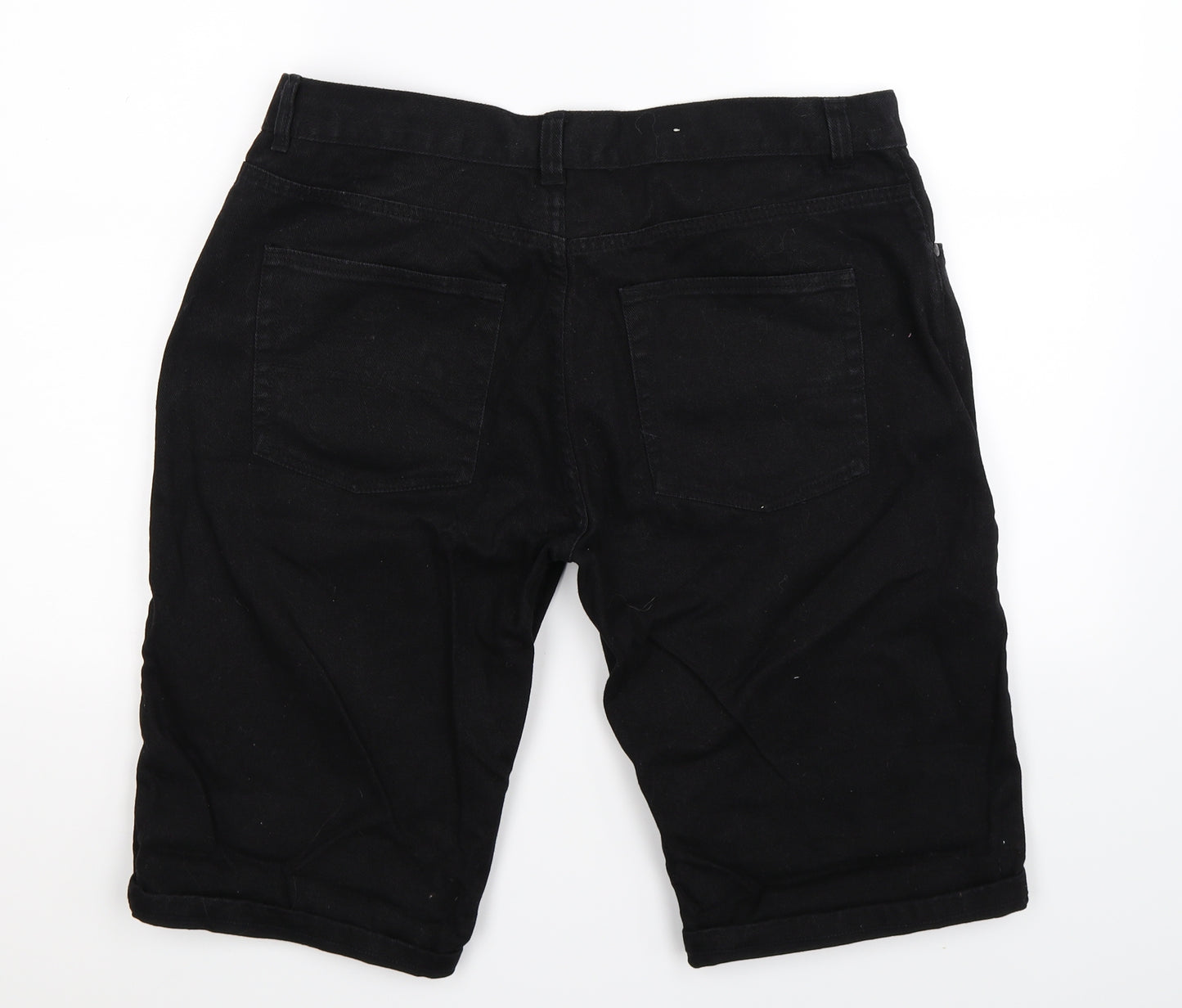 Soul Mens Black  Denim Bermuda Shorts Size L