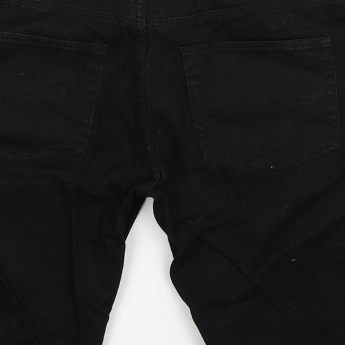 Soul Mens Black  Denim Bermuda Shorts Size L