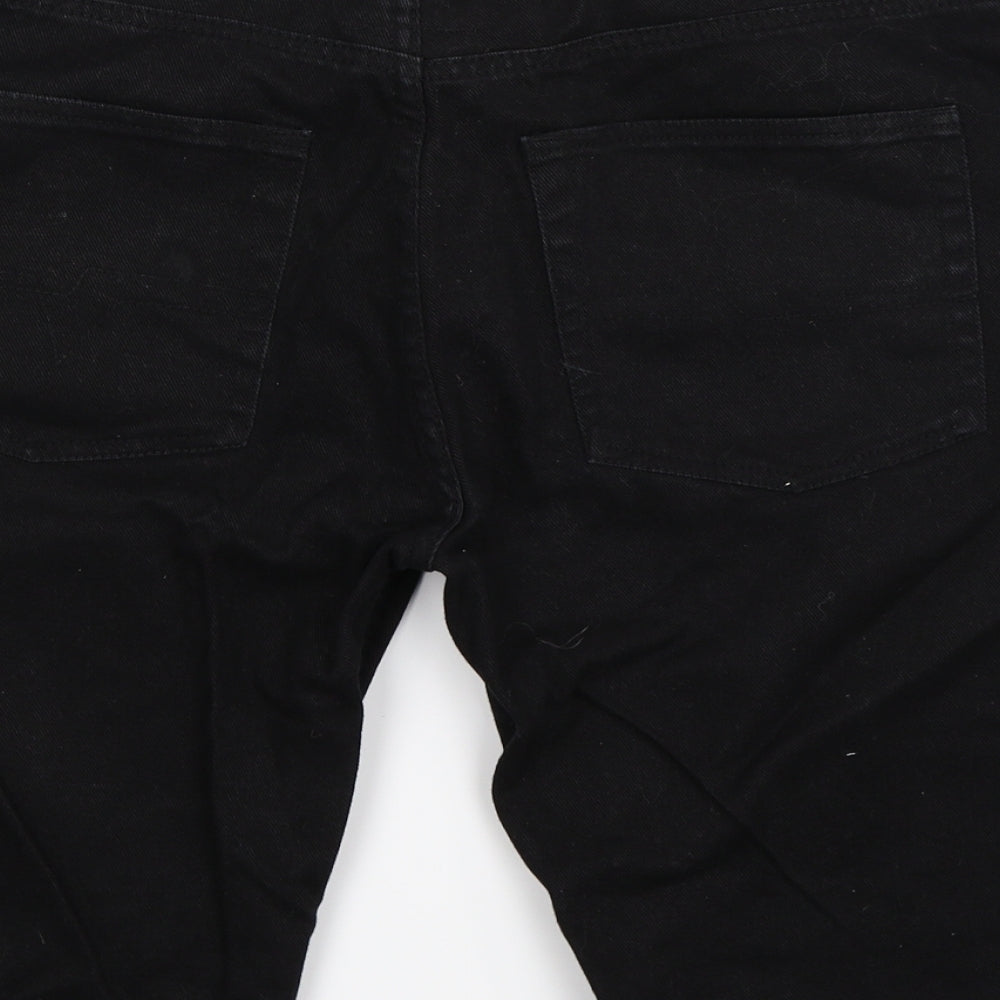 Soul Mens Black  Denim Bermuda Shorts Size L