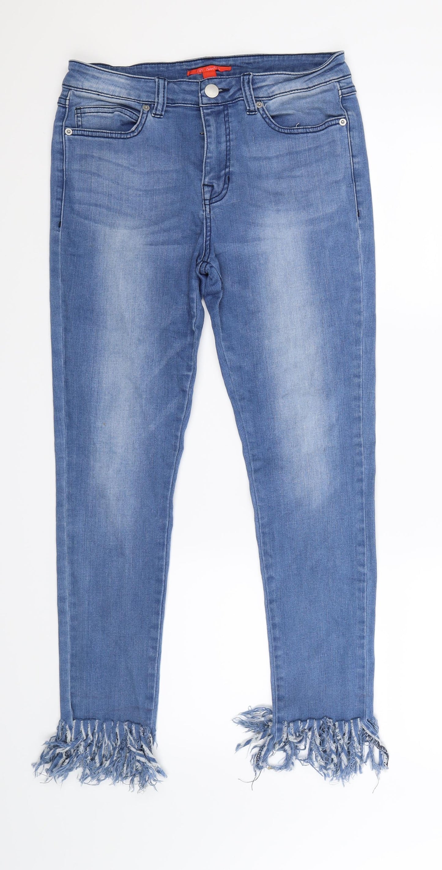 Chelsea & Violet Womens Blue  Denim Skinny Jeans Size 28 in L26 in