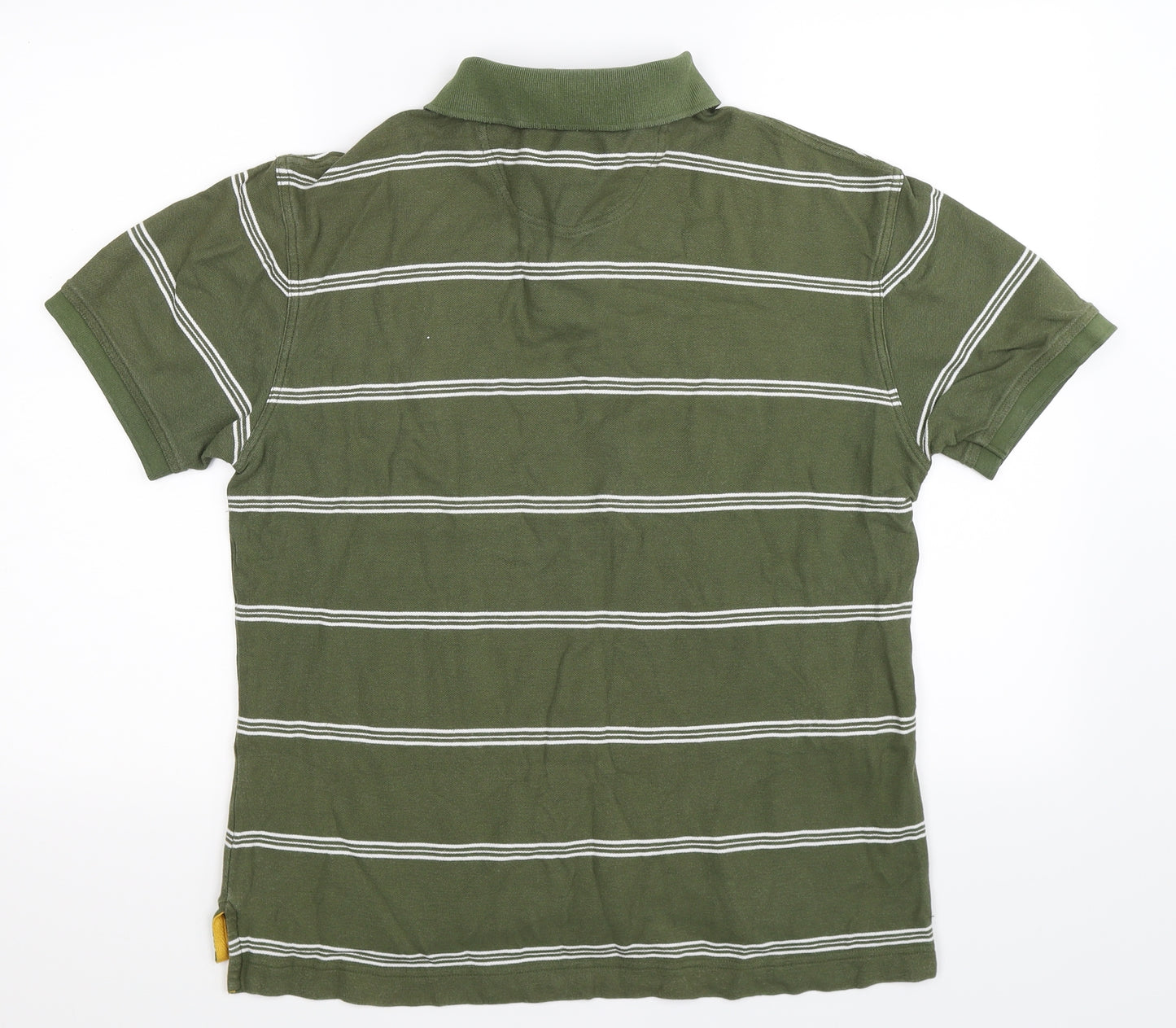 Barbour Mens Green Striped   Polo Size L