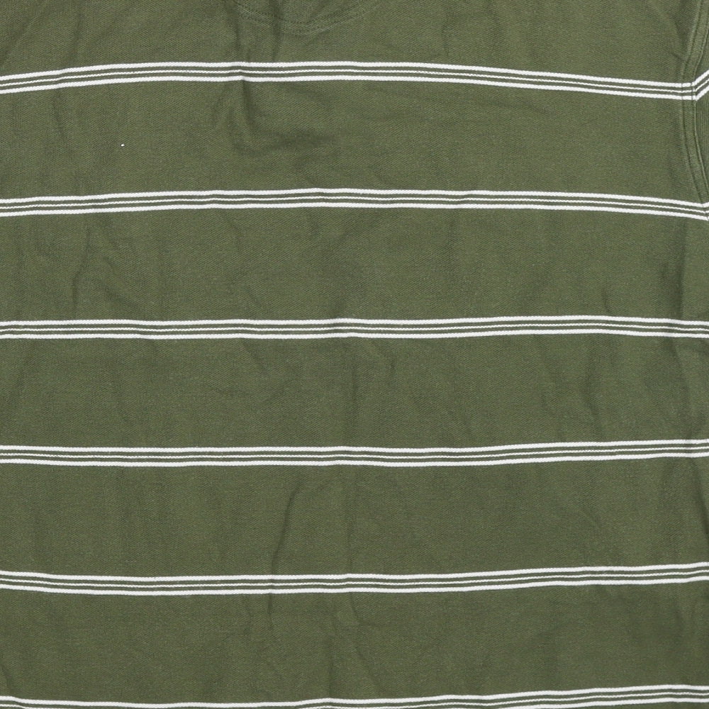 Barbour Mens Green Striped   Polo Size L