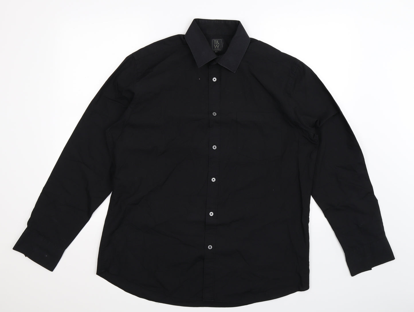 Taylor & Wright Mens Black    Dress Shirt Size 16.5