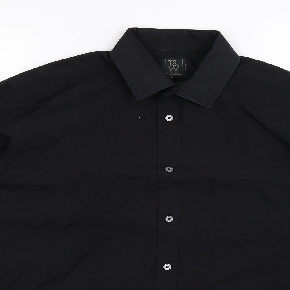 Taylor & Wright Mens Black    Dress Shirt Size 16.5