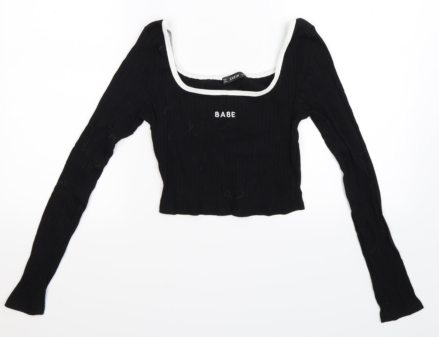 SheIn Womens Black   Basic T-Shirt Size S