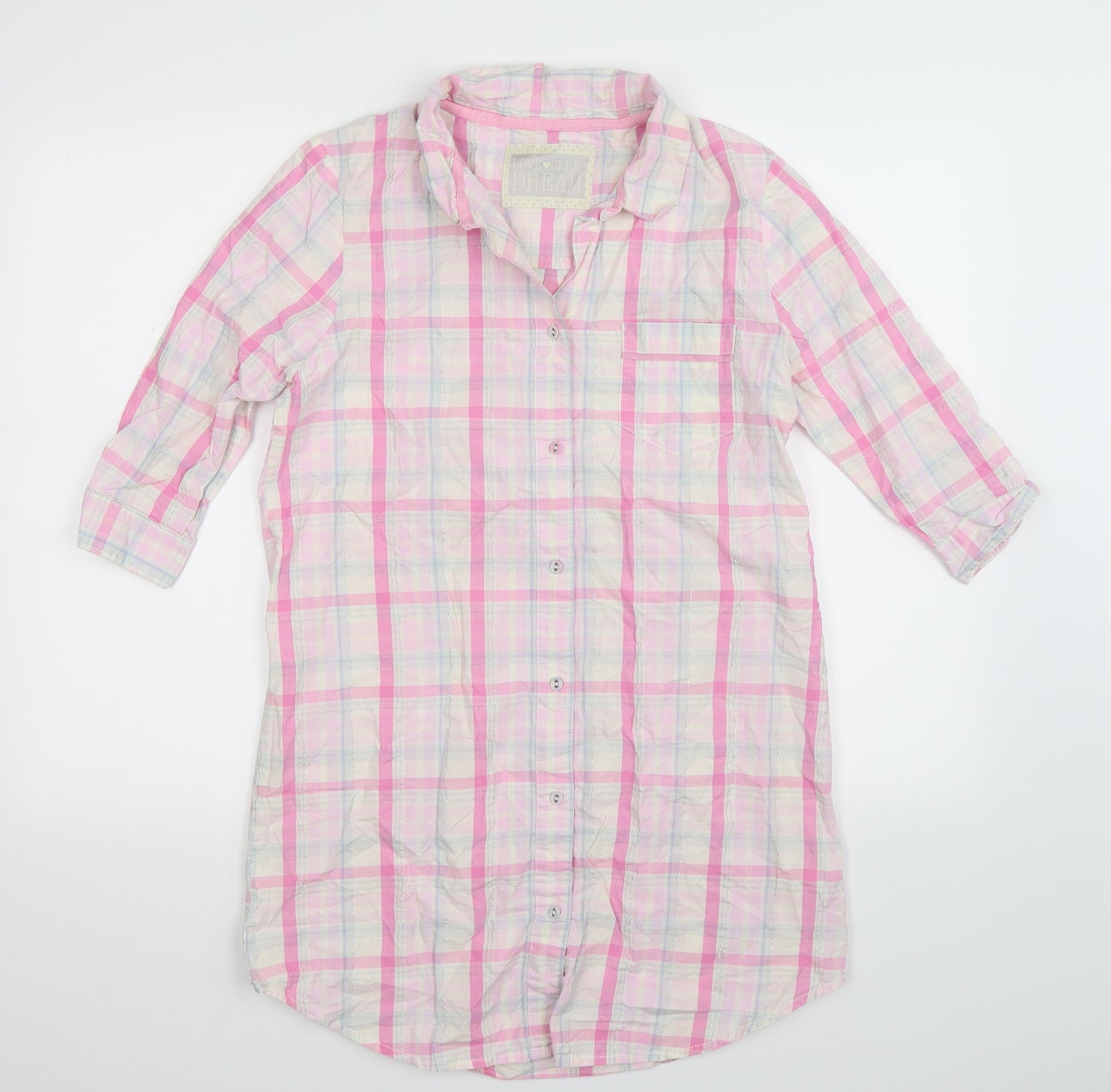 Matalan Womens Multicoloured Check  Top Nightshirt Size 10