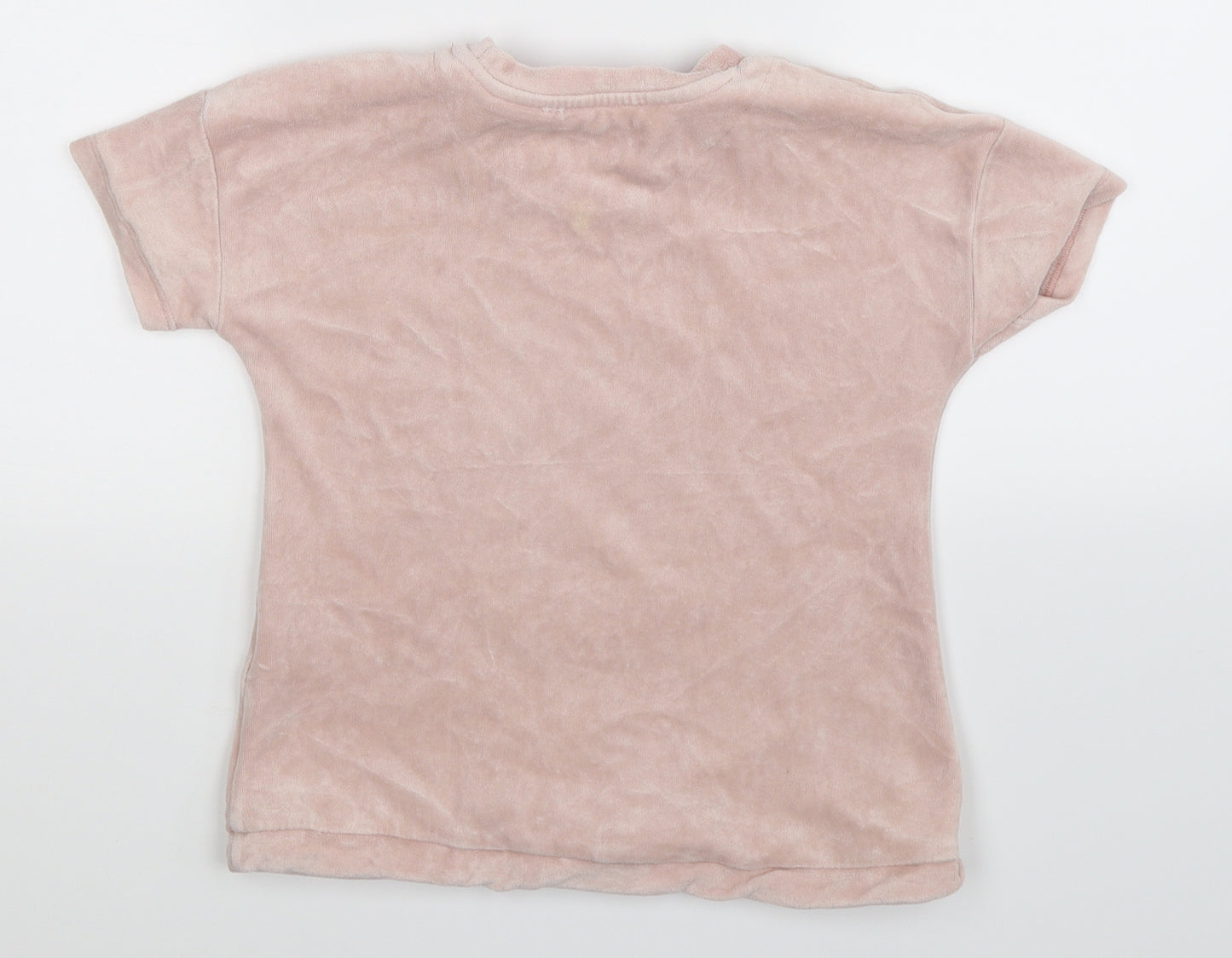 Marks and Spencer Girls Pink Solid  Top Pyjama Top Size 7-8 Years