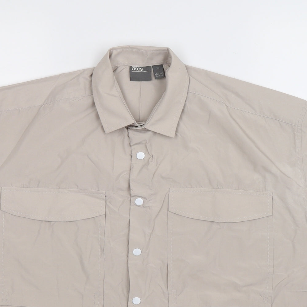 ASOS Womens Grey   Basic Button-Up Size XS  - Oversized