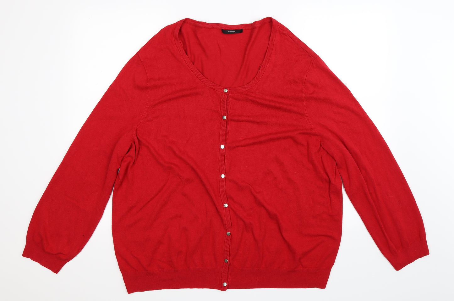George Womens Red  Knit Cardigan Jumper Size 24