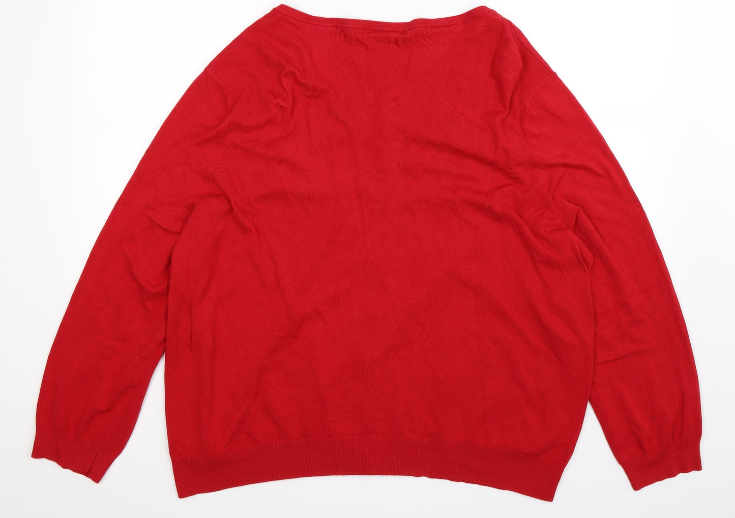 George Womens Red  Knit Cardigan Jumper Size 24