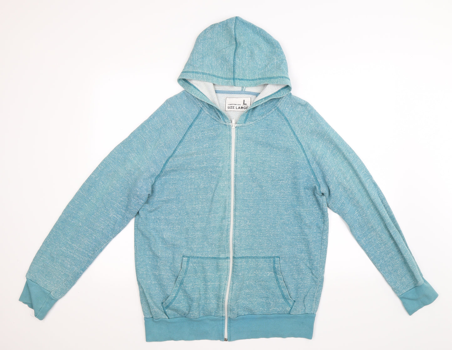 Cedar Wood State Mens Blue   Full Zip Hoodie Size L