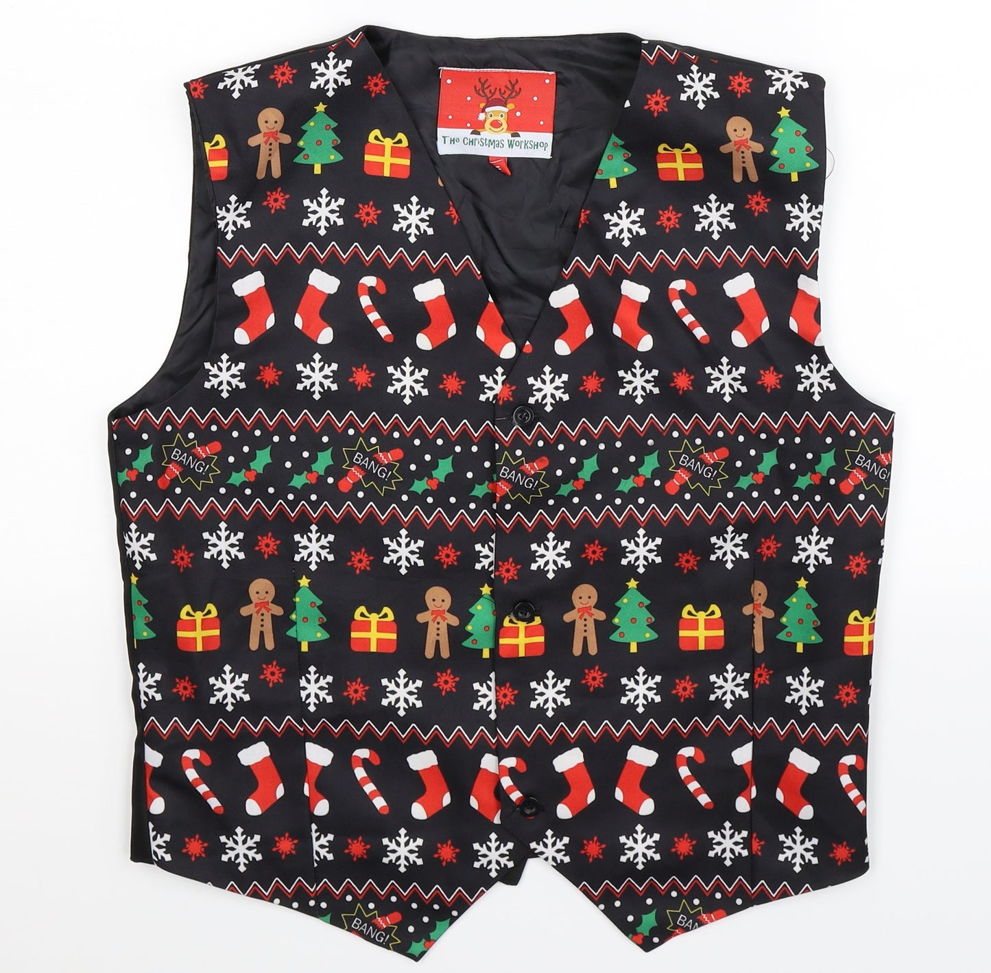 Christmas Workshop Mens Black   Jacket Suit Waistcoat Size M