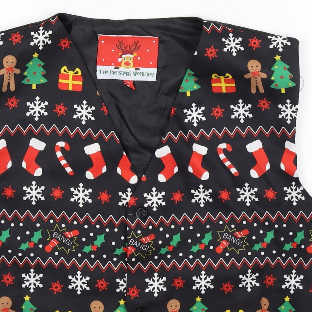 Christmas Workshop Mens Black   Jacket Suit Waistcoat Size M