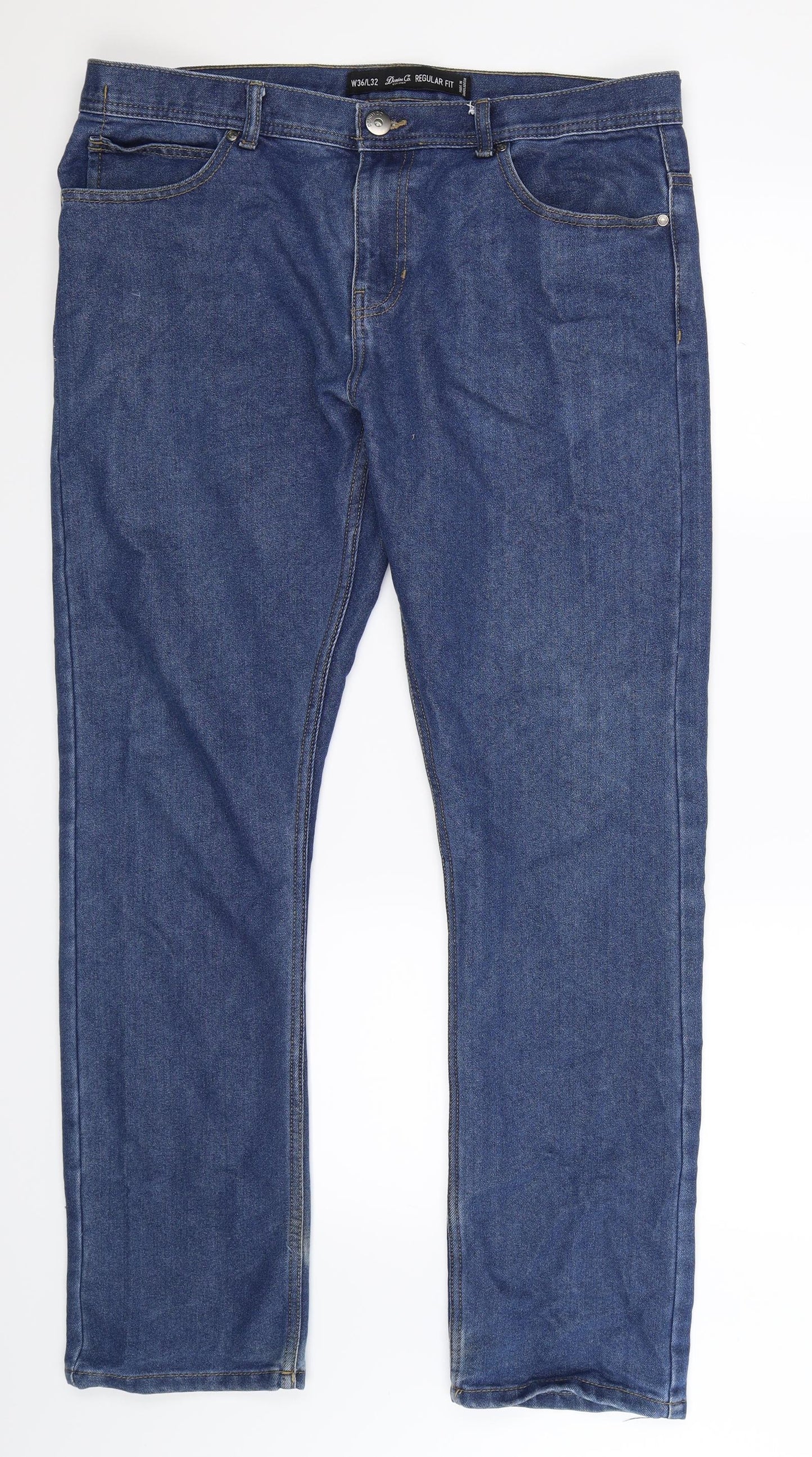 Denim Co Mens Blue  Denim Straight Jeans Size 36 L32 in