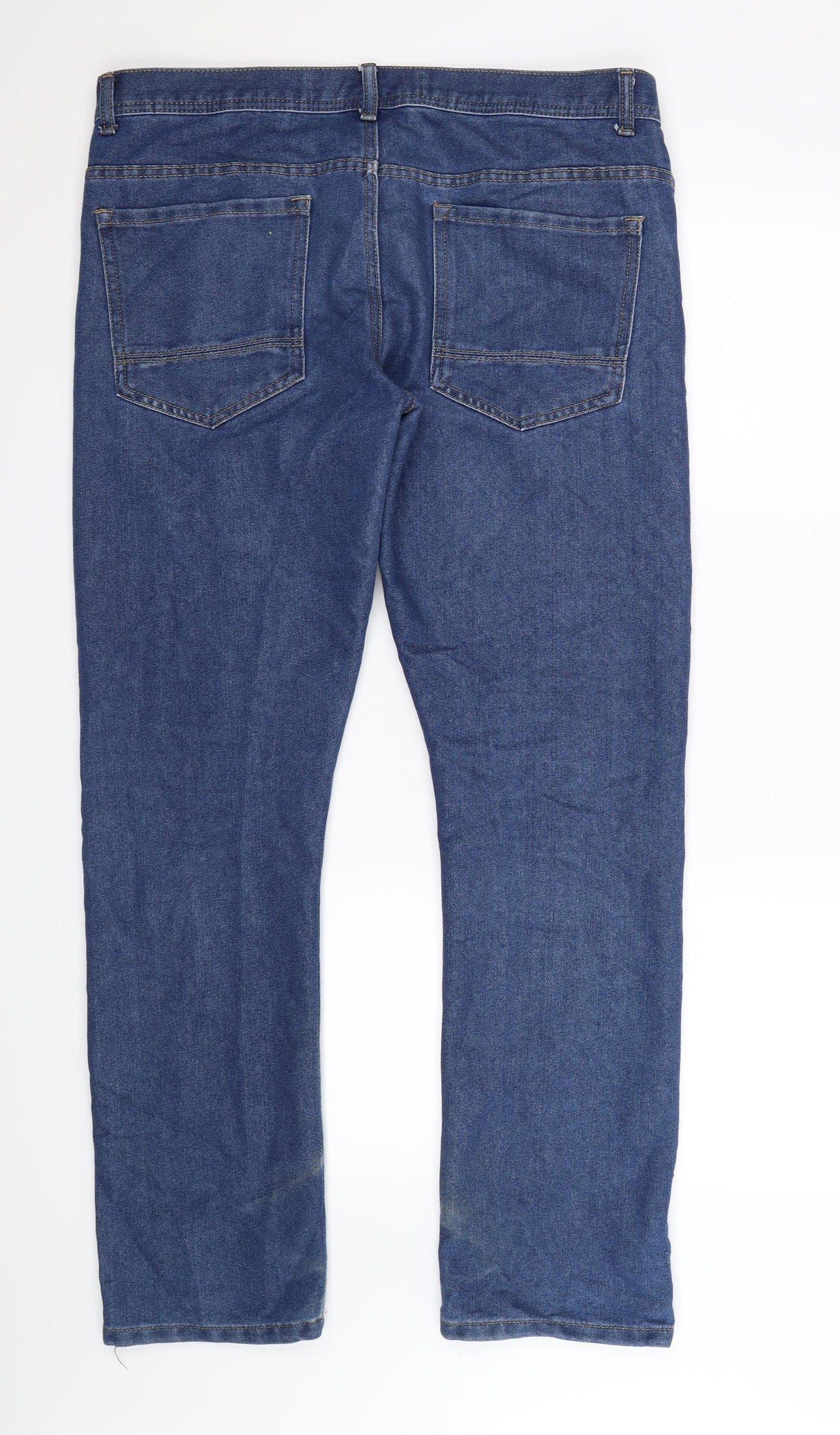 Denim Co Mens Blue  Denim Straight Jeans Size 36 L32 in