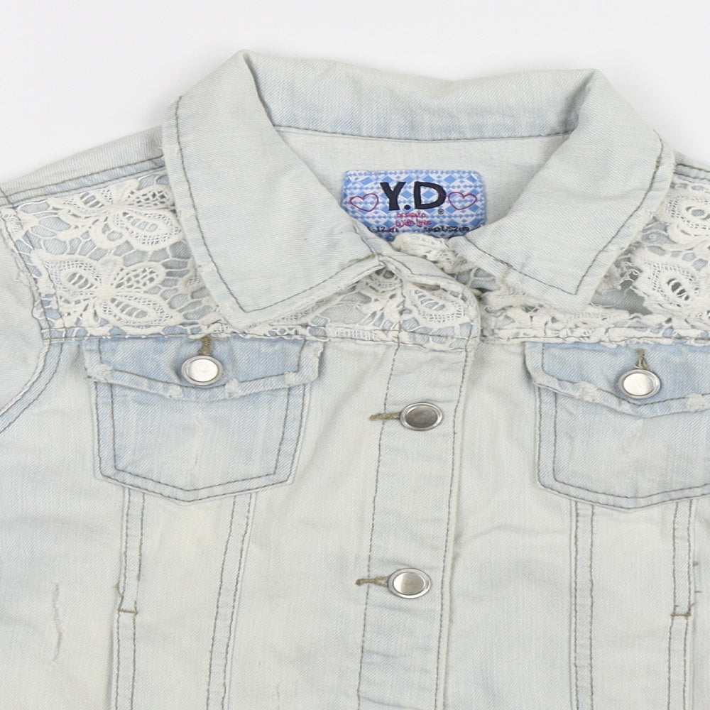 Young Dimension Girls Blue  Denim Jacket  Size 11-12 Years