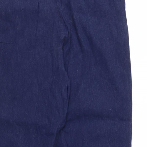 Lands end Womens Blue   Cropped Trousers Size 14 L25 in