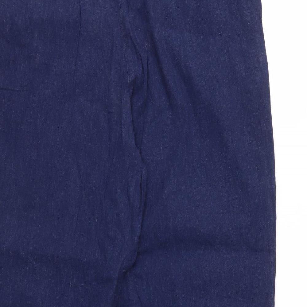 Lands end Womens Blue   Cropped Trousers Size 14 L25 in