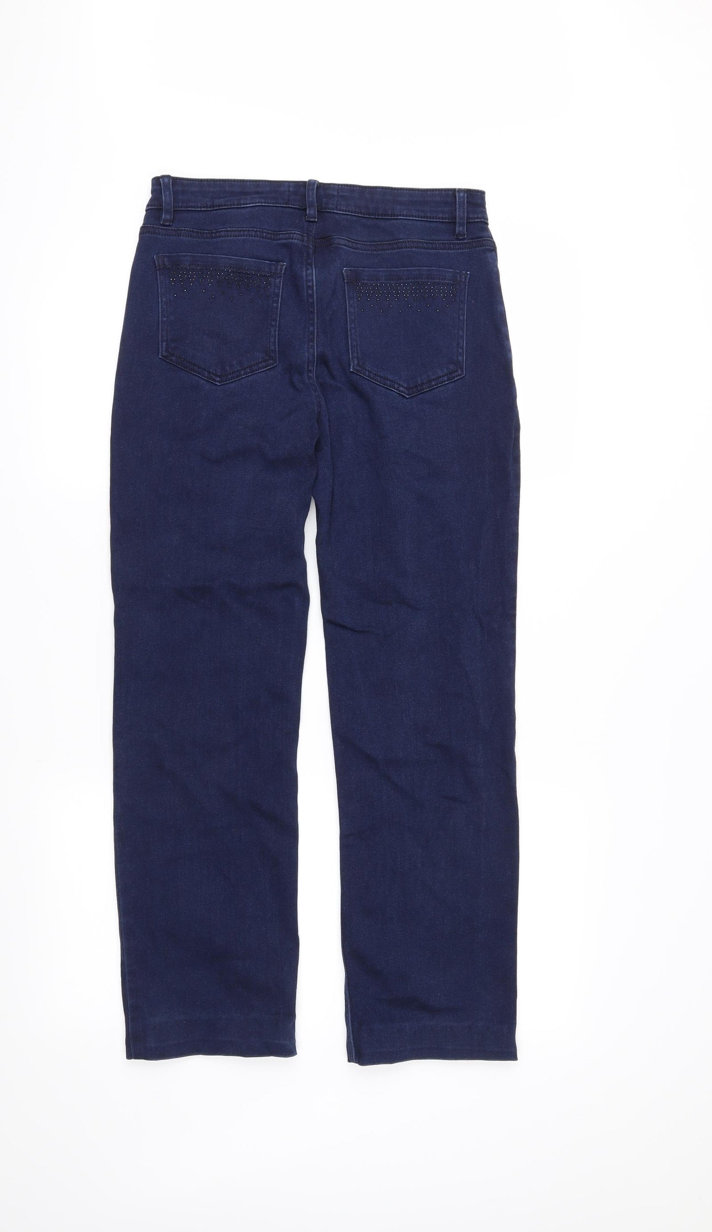 M&S Womens Blue   Straight Jeans Size 10 L26 in