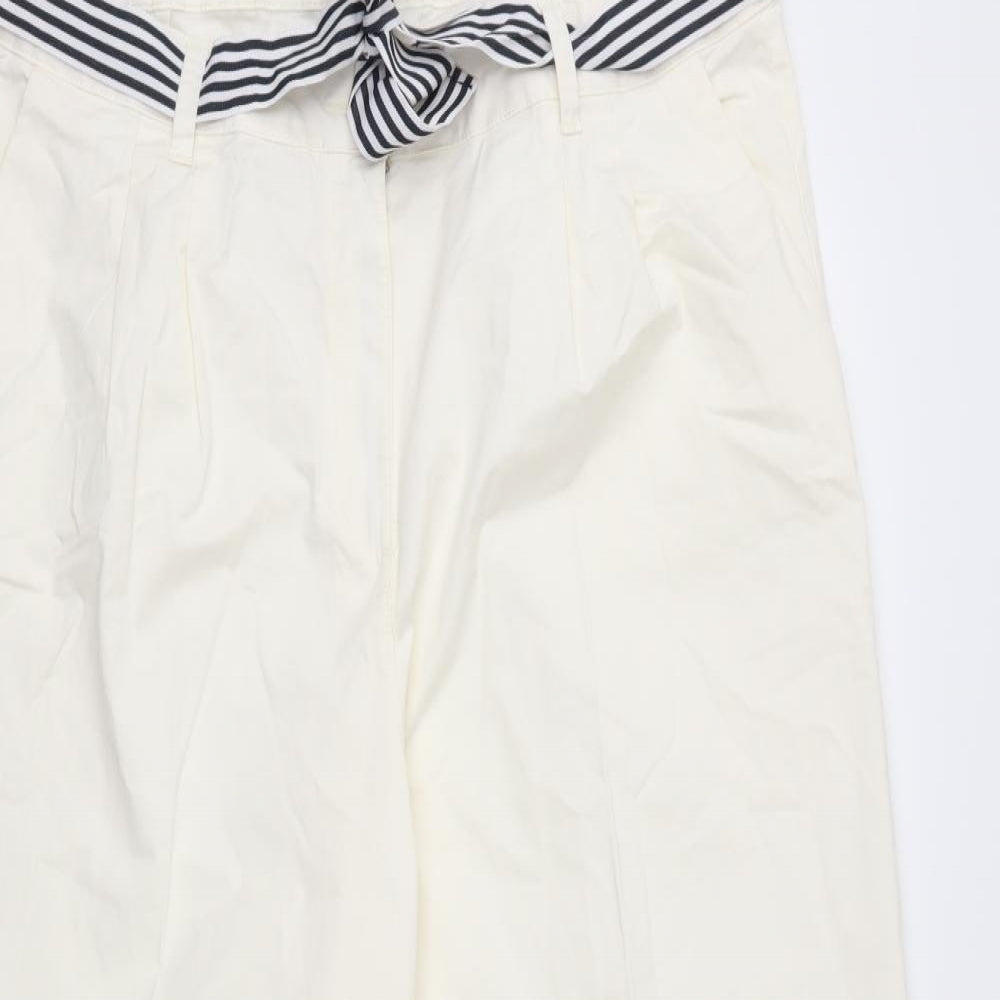 M&S Womens White   Trousers  Size 20 L27 in