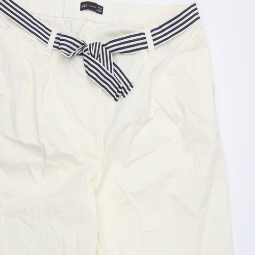 M&S Womens White   Cropped Trousers Size 20 L25 in