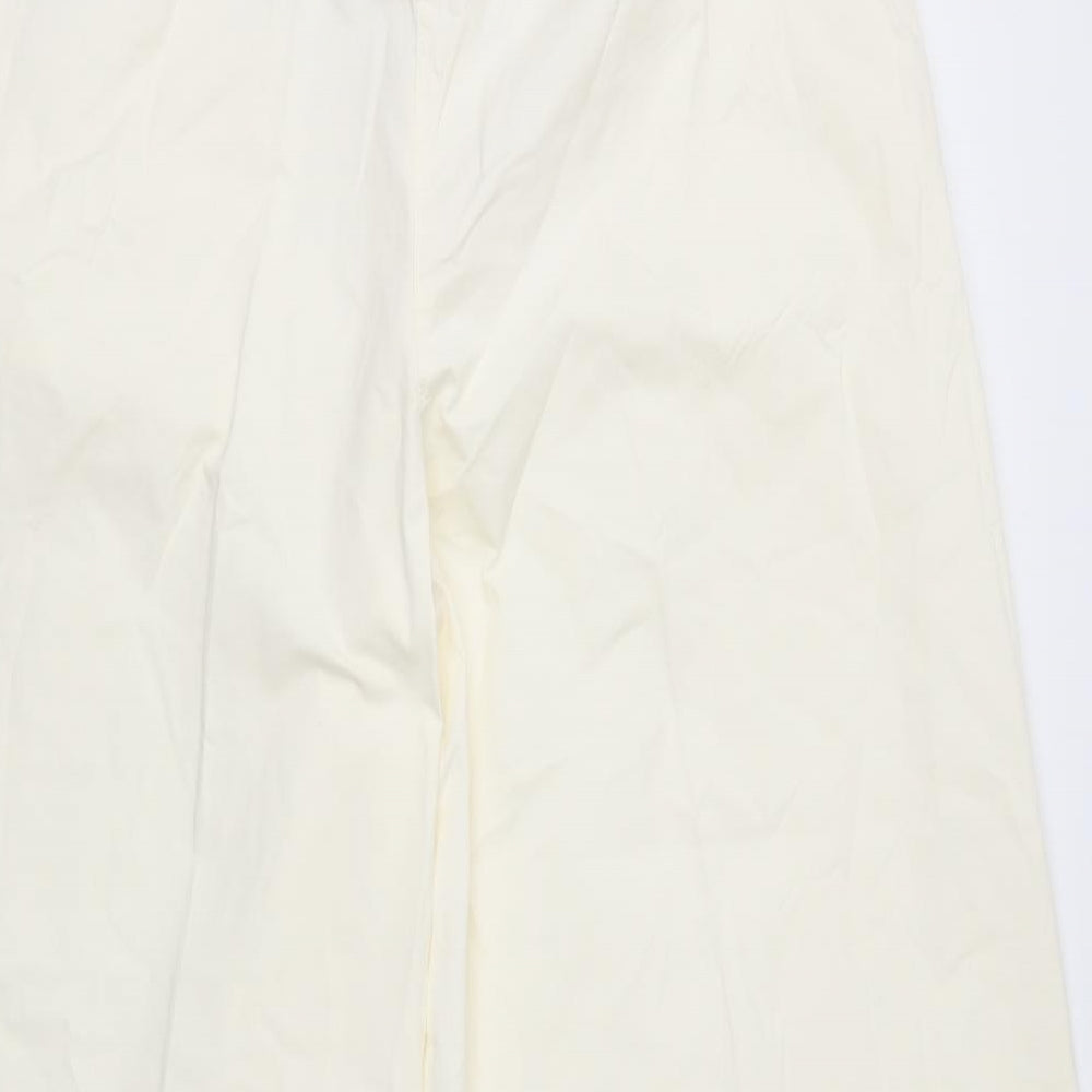 M&S Womens White   Cropped Trousers Size 20 L25 in